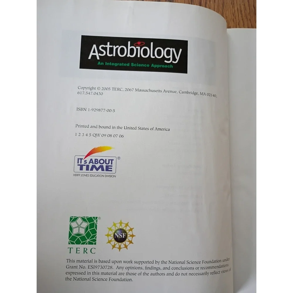Astrobiology An Integrated Science Approach by Asbell-Clarke, Barstow, Edwards..